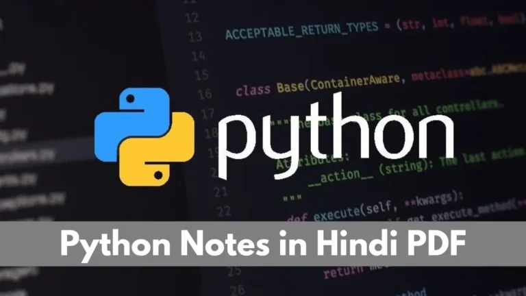 Python Notes in Hindi