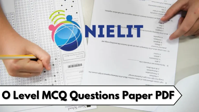 O Level MCQ Questions Paper PDF