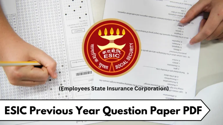 ESIC Previous Year Question Papers