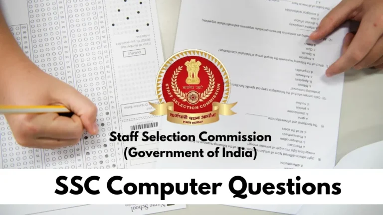 SSC Computer Questions PDF