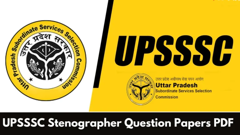 UPSSSC Stenographer Question Papers PDF